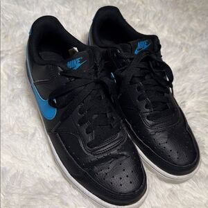 Nike Black Sneakers with Blue Highlights
